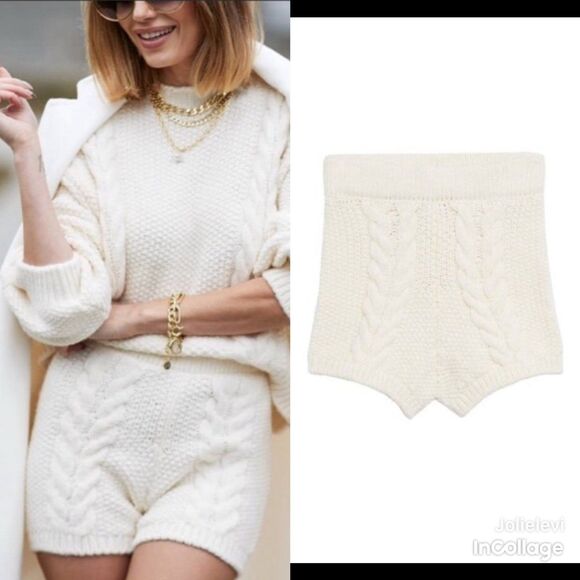 MNG Cable-knit shorts - Picture 1 of 12